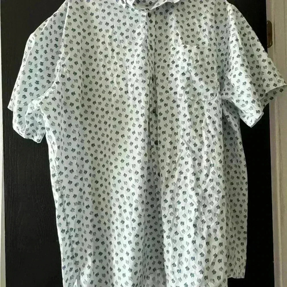 HB Mens Size 1XLT Cotton Polyester Button Down Short Sleeve Shirt - Picture 3 of 8